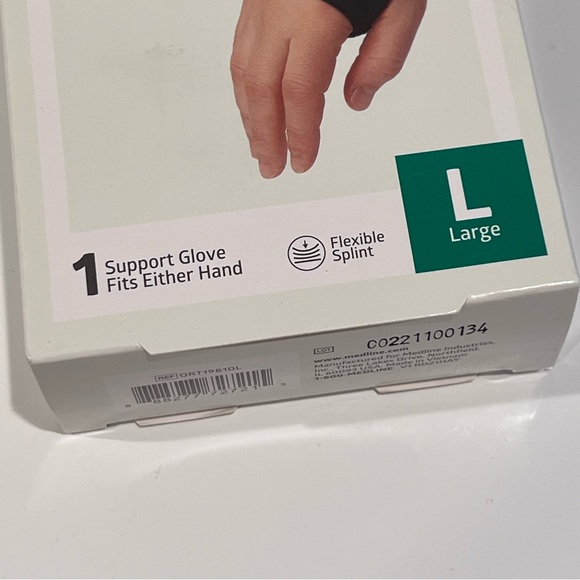 Medline Carpal Tunnel Glove Black Size Large NIB New - Picture 5 of 10